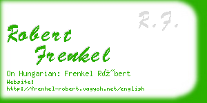 robert frenkel business card